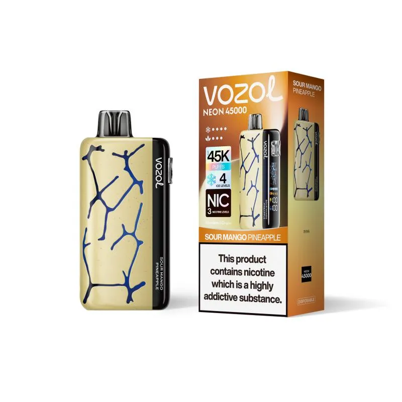 SOUR MANGO PINEAPPLEVozol NEON 45000 SOUR MANGO PINEAPPLEVozol NEON 45000