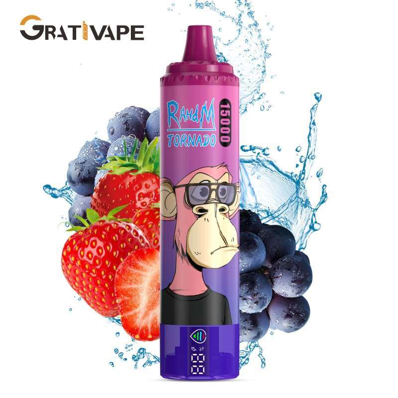 STRAWBERRY GRAPE Grativape RahdM TORNADO 15000 STRAWBERRY GRAPE Grativape RahdM TORNADO 15000