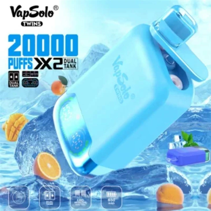 VapSolo Twins 20000 Vape s dvostrukim okusom